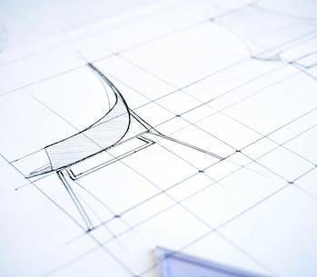 a blueprint of a chair